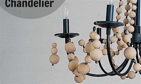 DIY Wood Bead Chandelier dining room | Wood bead chandelier, Beaded chandelier dining room ...
