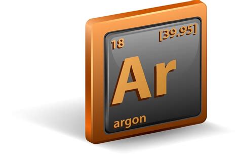 Argon chemical element. Chemical symbol with atomic number and atomic mass. 2080817 Vector Art ...