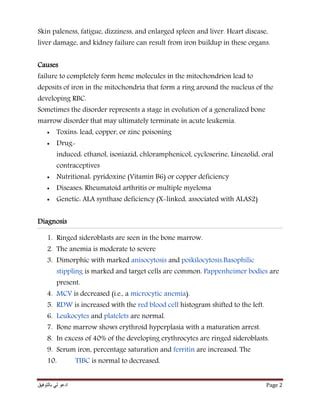 Sideroblastic anaemia | PDF | Free Download