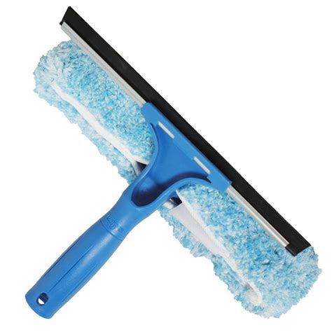 Unger 10 in. Microfiber Combi-Squeegee Scrubber Connect and Clean Locking System-921061 - The ...