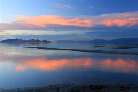 Sunset Reflection At The Great Salt Lake Photograph by Johnny Adolphson