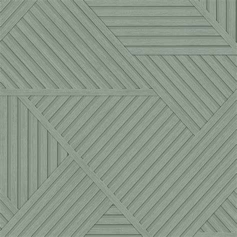 Wood Geometric Wallpaper Sage Holden 13200