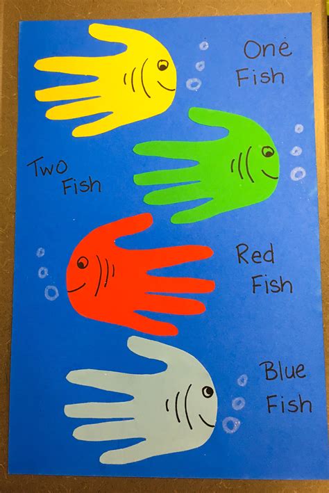 One Fish Two Fish Dr Seuss kindergarten craft | One fish two fish, One fish, Dr seuss crafts ...