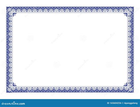 Certificate Frame Border Blue Stock Illustrations – 9,537 Certificate ...