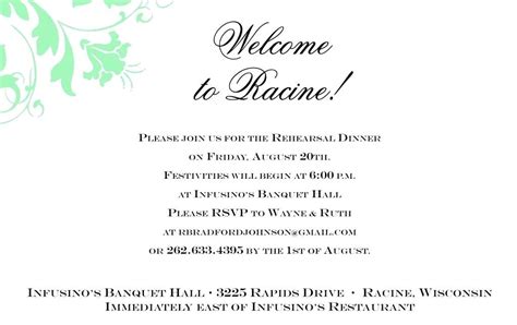 Welcome Party Invitation Sample