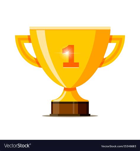 Golden trophy icon Royalty Free Vector Image - VectorStock