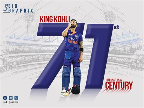 Virat Kohli 71st International Century Ad Banner by Siddharth Prasad ...