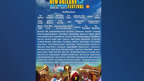 Jazz Fest releases lineup