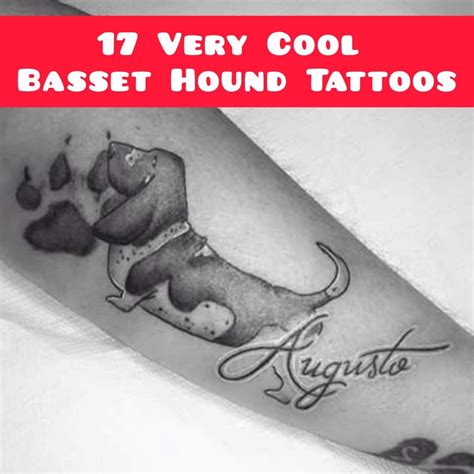 17 Very Cool Basset Hound Tattoos | Basset hound, Basset, Hound