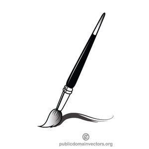 Paintbrush vector clip art | Painting logo, Paint brush drawing, Clock tattoo design