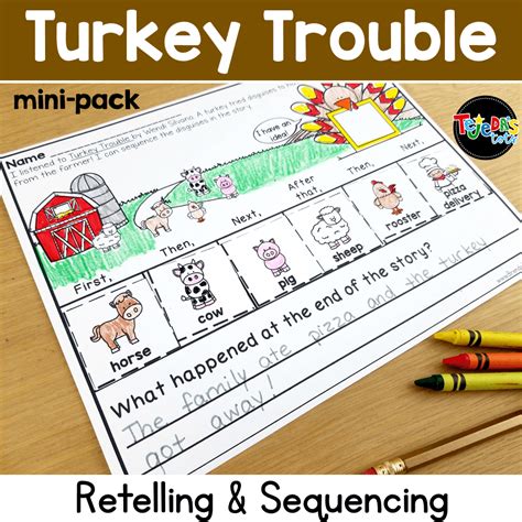 Turkey Trouble: Retelling and Sequencing Activities mini-pack - Tejeda's Tots