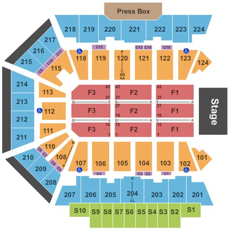 WWE Tickets | Seating Chart | BMO Harris Bank Center | End Stage