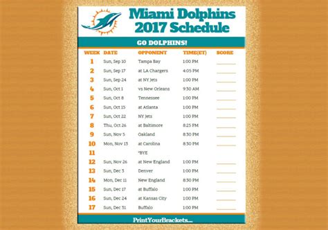 Miami Dolphins 2022 Schedule Printable - Printable Word Searches