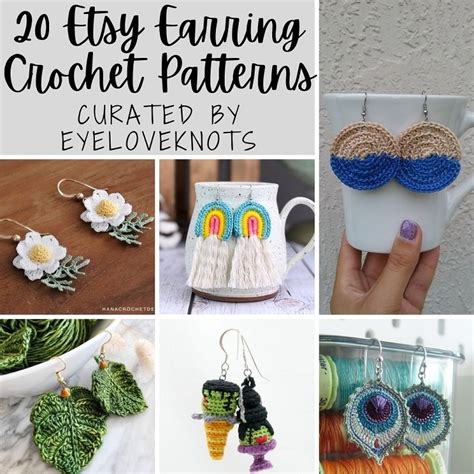 20 Etsy Earring Crochet Patterns - EyeLoveKnots