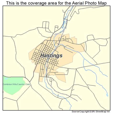 Aerial Photography Map of Hastings, PA Pennsylvania