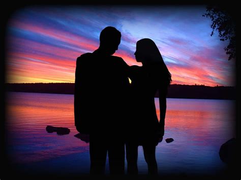 Download Girlfriend And Boyfriend Beach Silhouette Wallpaper | Wallpapers.com