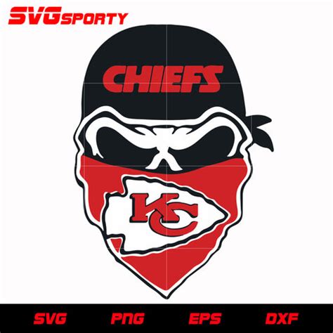 Kansas City Chiefs Skull svg, nfl svg, eps, dxf, png, digital file ...