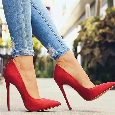 Amelia Atkins on Twitter | Red stiletto heels, Red high heels, Heels