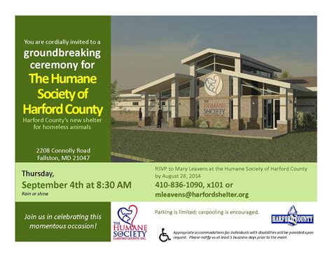 Groundbreaking Invitation - The Humane Society of Harford County