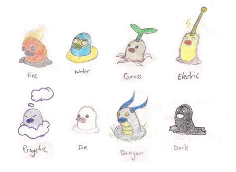 Diglett Type Variations (1) by ToxicWyvern on DeviantArt