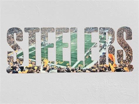 Pittsburgh Steelers Text Metal Sign Stadium Wall Art Football Wall ...