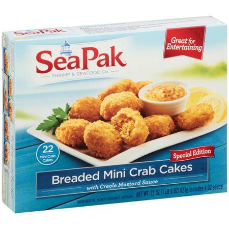 Seapack Seapak Mini Breaded Crab Cakes 8/22 Oz - Walmart.com