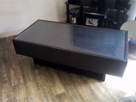 Ikea Ramvik black-brown glass top coffee table with 2 drawers | in ...