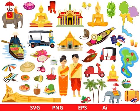 Thailand Clipart Buddha Clipart Culture Clipart Country - Etsy Finland