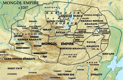 Region Of Mongols Map