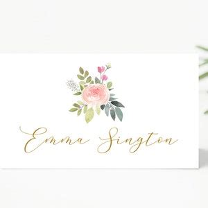 Place Name Template Editable Wedding Table Place Name Folded - Etsy