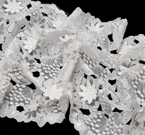 Floral Applique Cutwork Organza Fabric: Exclusive Bridal Fabrics from Austria by HOH, SKU ...