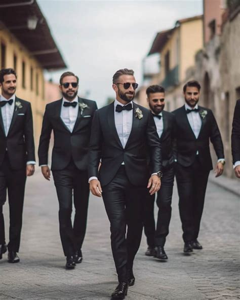 Black Groomsmen Suits | Hockerty