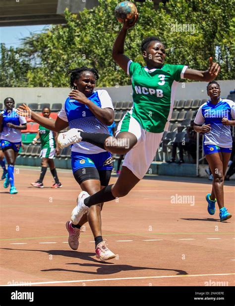 The Kenya Handball Federation National women league match between NCPB and New Hope at Nyayo ...