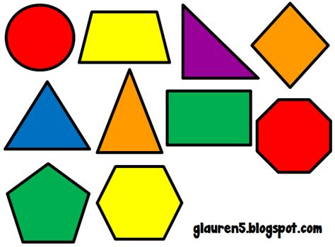 Ginger Snaps Clip Art: Primary Geometric Shapes Set | Geometric shapes ...