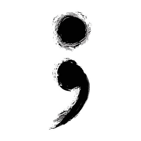 Semicolon Temporary Tattoo, Semicolon Tattoo, Set of 2, Size - 1.5" x 1 ...