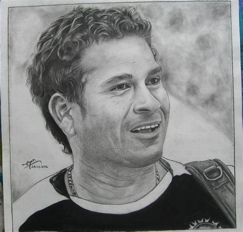 Sachin Tendulkar Drawing by Arun Kaduru