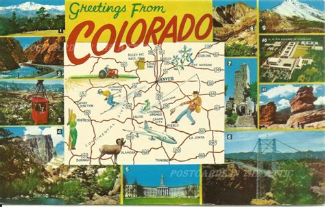 Vintage Postcards State Souvenir Colorado by postcardsintheattic