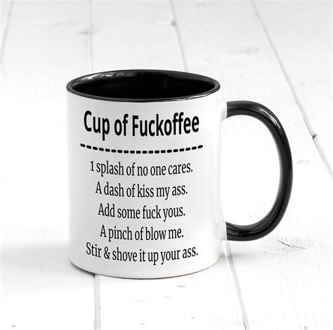 Cup of Fuckoffee... Funny Coffee Mug Funny and Rude Gift