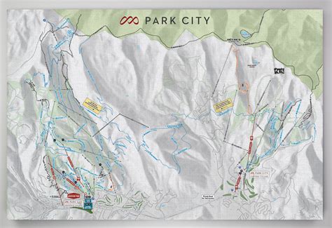 Park City Mountain Summer Resort Licensed Trail Map Large - Etsy