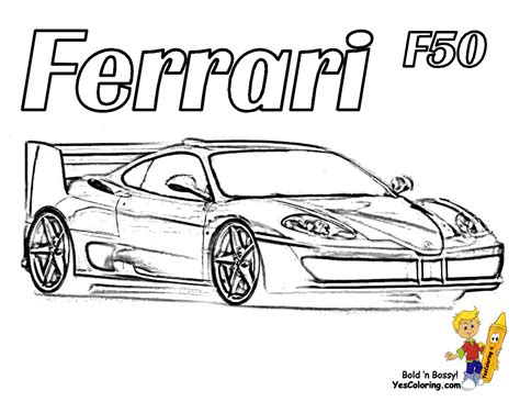 Ferrari Coloring Pages - Coloring Home