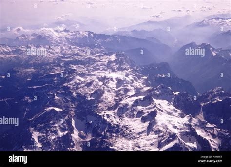 aerial view of the Alps mountains Stock Photo - Alamy