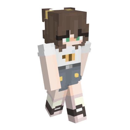 Minecraft Girl Skin Brown Hair