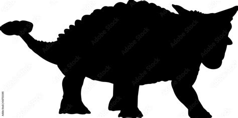 Ankylosaurus 10 isolated vector silhouette Stock Vector | Adobe Stock