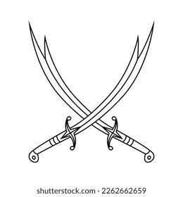 Arabic Sword Illustration Middle Eastern Army Stock Vector (Royalty Free) 2262662659 | Shutterstock