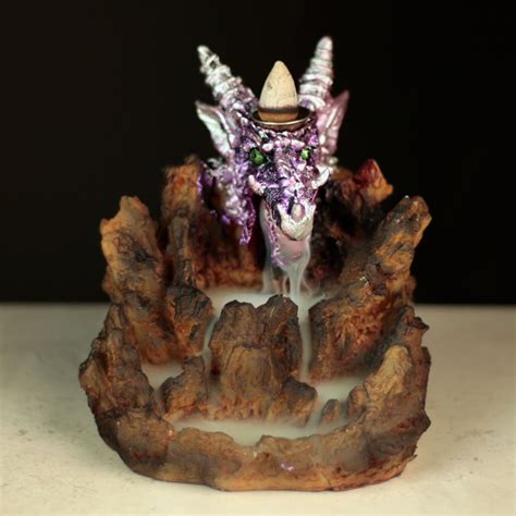Fantasy LED Backflow Incense Burner - Purple Dragon - 16743 | Puckator Dropship UK