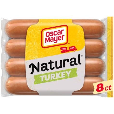 Oscar Mayer Turkey Dogs Natural Uncured Turkey Franks Hot Dogs, 8 ct ...