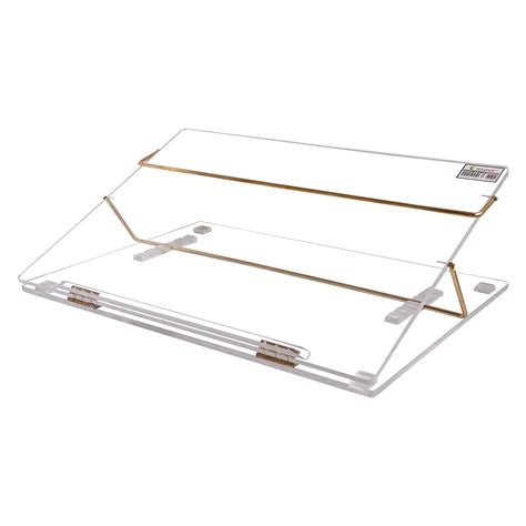 Buy Rasper Clear Acrylic Writing Desk Adjustable Height Acrylic Table Top Elevator Inclined Easy ...