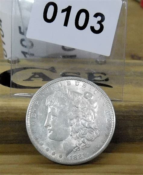 Lot - 1889 morgan silver dollar no mint mark