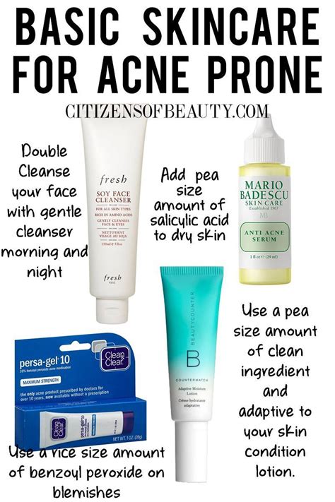 Basic Skincare Regimen for Acne prone skin #SkinCareForAcne #DrySkinCareTips | Skin cleanser ...