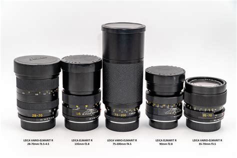 Five Various LEICA R lenses in Excellent Condition!